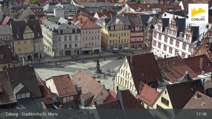 Archiv Foto Webcam Coburg - Stadtkirche St. Moritz
