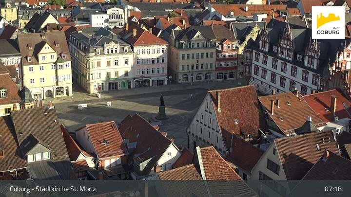 Archiv Foto Webcam Coburg - Stadtkirche St. Moritz