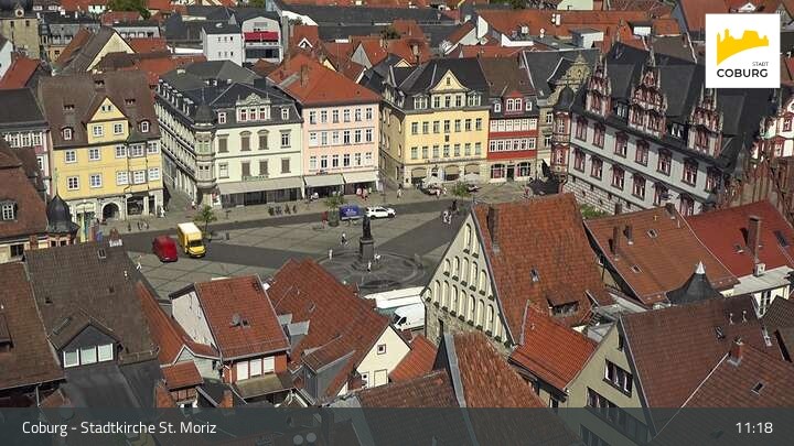 Archiv Foto Webcam Coburg - Stadtkirche St. Moritz