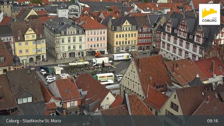Archiv Foto Webcam Coburg - Stadtkirche St. Moritz