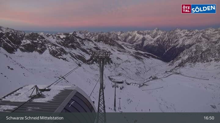 Archiv Foto Webcam Sölden - Gondelbahn Schwarze Schneid