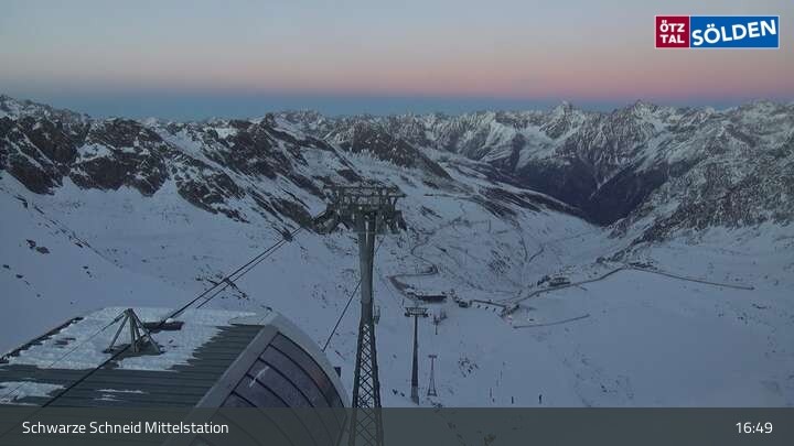 Archiv Foto Webcam Sölden - Gondelbahn Schwarze Schneid