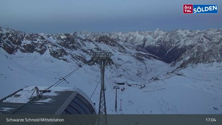 Archiv Foto Webcam Sölden - Gondelbahn Schwarze Schneid