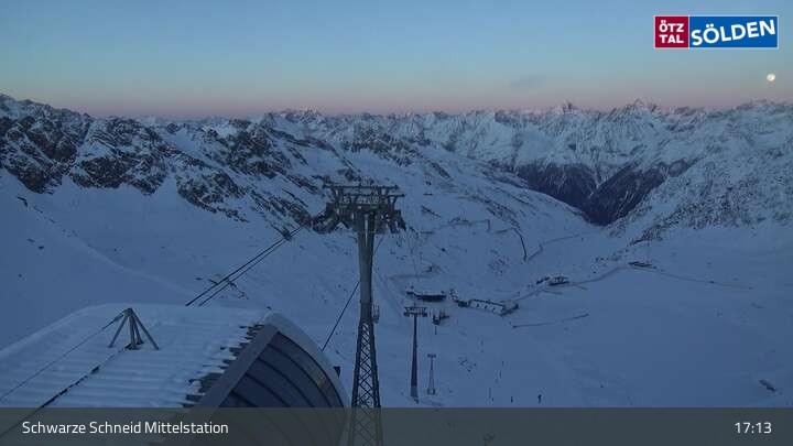 Archiv Foto Webcam Sölden - Gondelbahn Schwarze Schneid