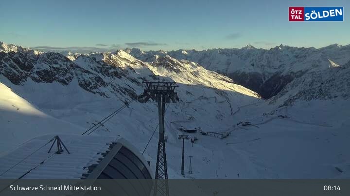 Archiv Foto Webcam Sölden - Gondelbahn Schwarze Schneid