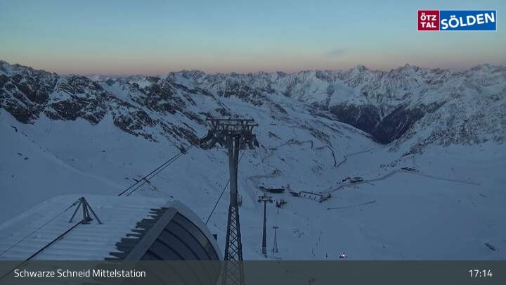 Archiv Foto Webcam Sölden - Gondelbahn Schwarze Schneid