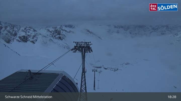 Archiv Foto Webcam Sölden - Gondelbahn Schwarze Schneid