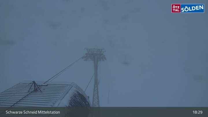 Archiv Foto Webcam Sölden - Gondelbahn Schwarze Schneid