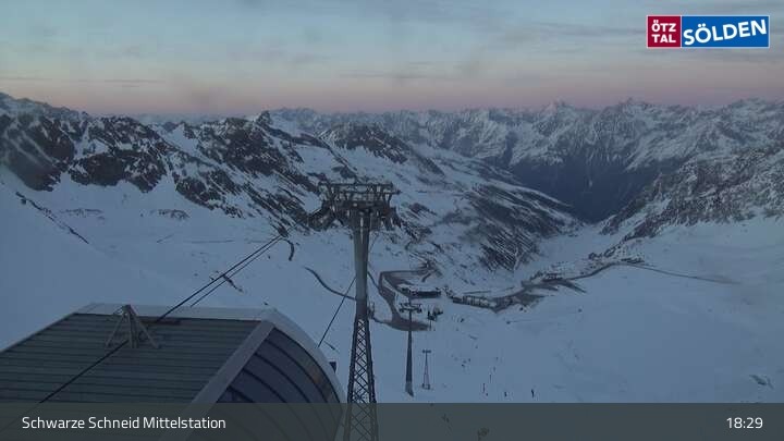 Archiv Foto Webcam Sölden - Gondelbahn Schwarze Schneid