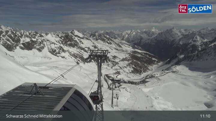 Archived image Webcam Sölden - Schwarze Schneid Cable Car