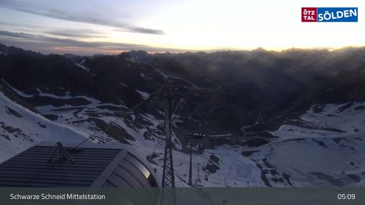 Archiv Foto Webcam Sölden - Gondelbahn Schwarze Schneid