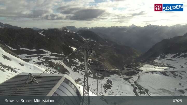 Archiv Foto Webcam Sölden - Gondelbahn Schwarze Schneid