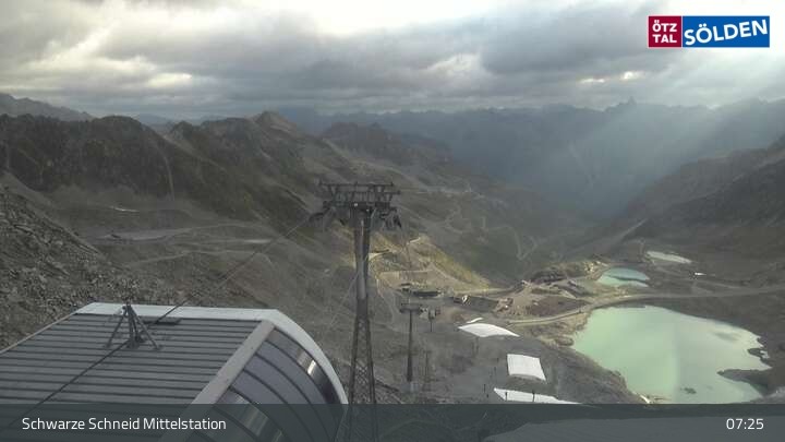 Archiv Foto Webcam Sölden - Gondelbahn Schwarze Schneid