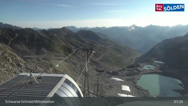 Archiv Foto Webcam Sölden - Gondelbahn Schwarze Schneid
