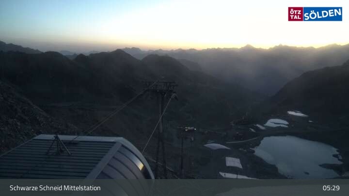 Archiv Foto Webcam Sölden - Gondelbahn Schwarze Schneid