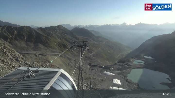 Archiv Foto Webcam Sölden - Gondelbahn Schwarze Schneid