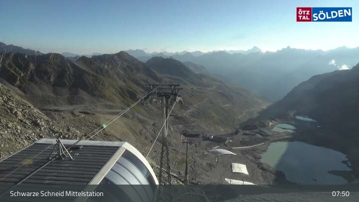 Archiv Foto Webcam Sölden - Gondelbahn Schwarze Schneid