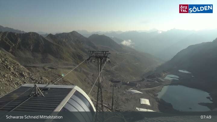 Archiv Foto Webcam Sölden - Gondelbahn Schwarze Schneid
