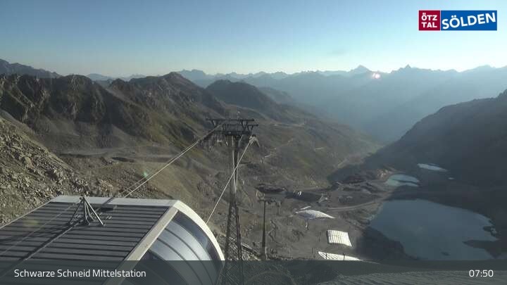 Archiv Foto Webcam Sölden - Gondelbahn Schwarze Schneid