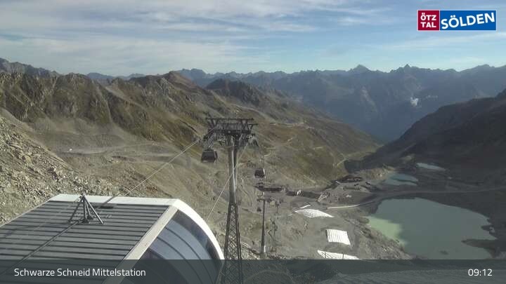 Archiv Foto Webcam Sölden - Gondelbahn Schwarze Schneid