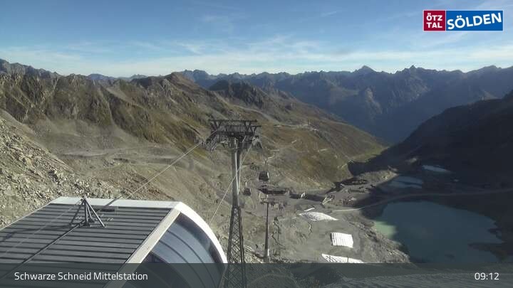 Archiv Foto Webcam Sölden - Gondelbahn Schwarze Schneid