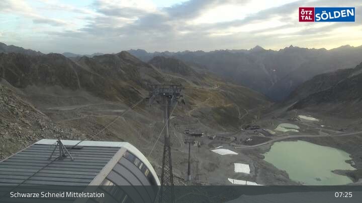 Archiv Foto Webcam Sölden - Gondelbahn Schwarze Schneid