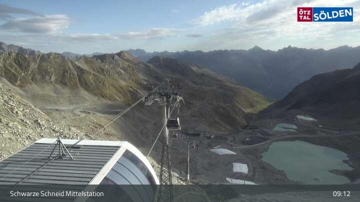 Archiv Foto Webcam Sölden - Gondelbahn Schwarze Schneid