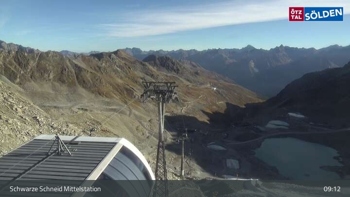 Archiv Foto Webcam Sölden - Gondelbahn Schwarze Schneid