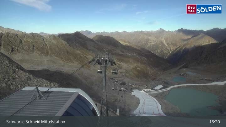 Archiv Foto Webcam Sölden - Gondelbahn Schwarze Schneid