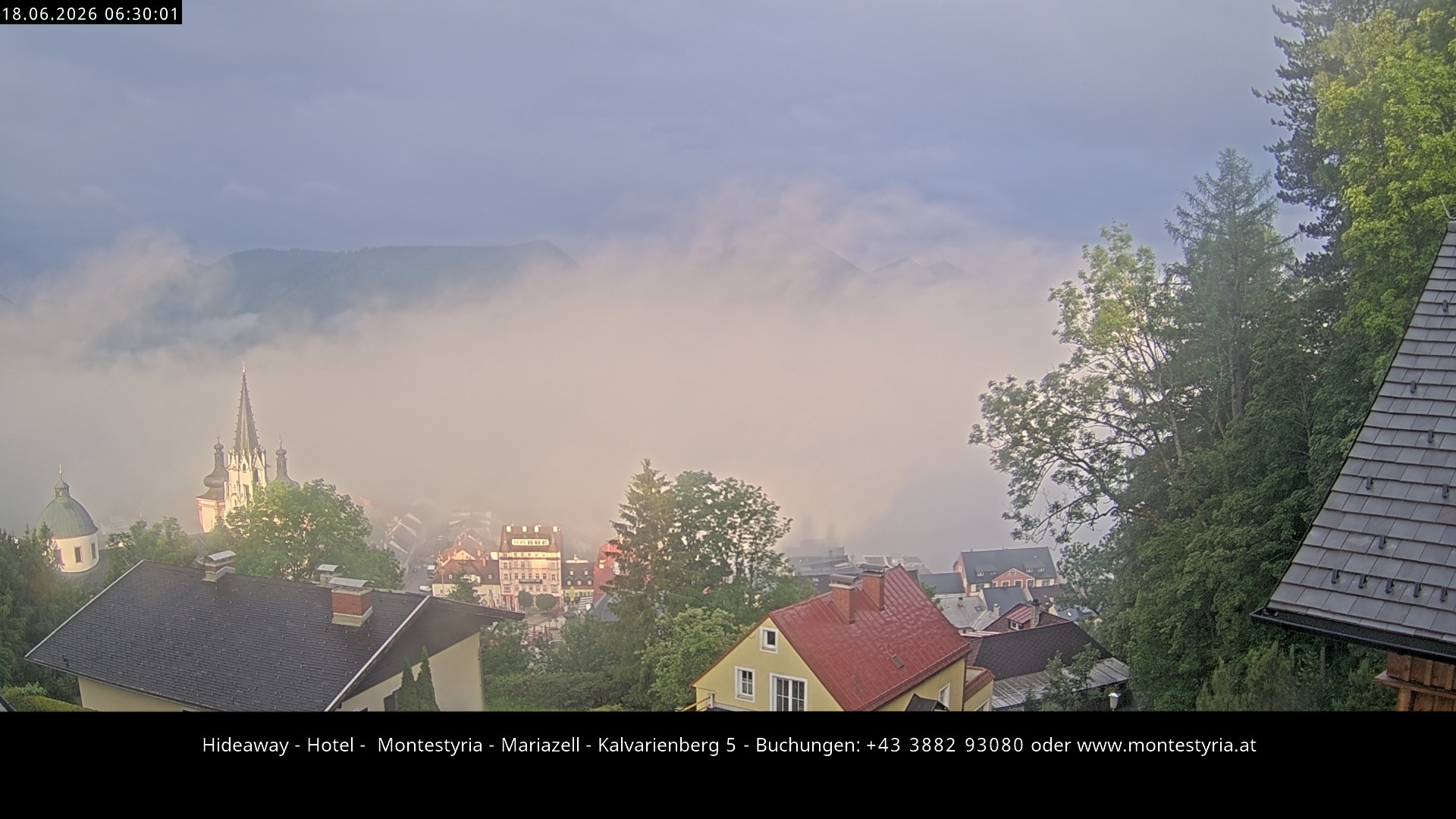Archiv Foto Webcam Mariazell - Kalvarienberg
