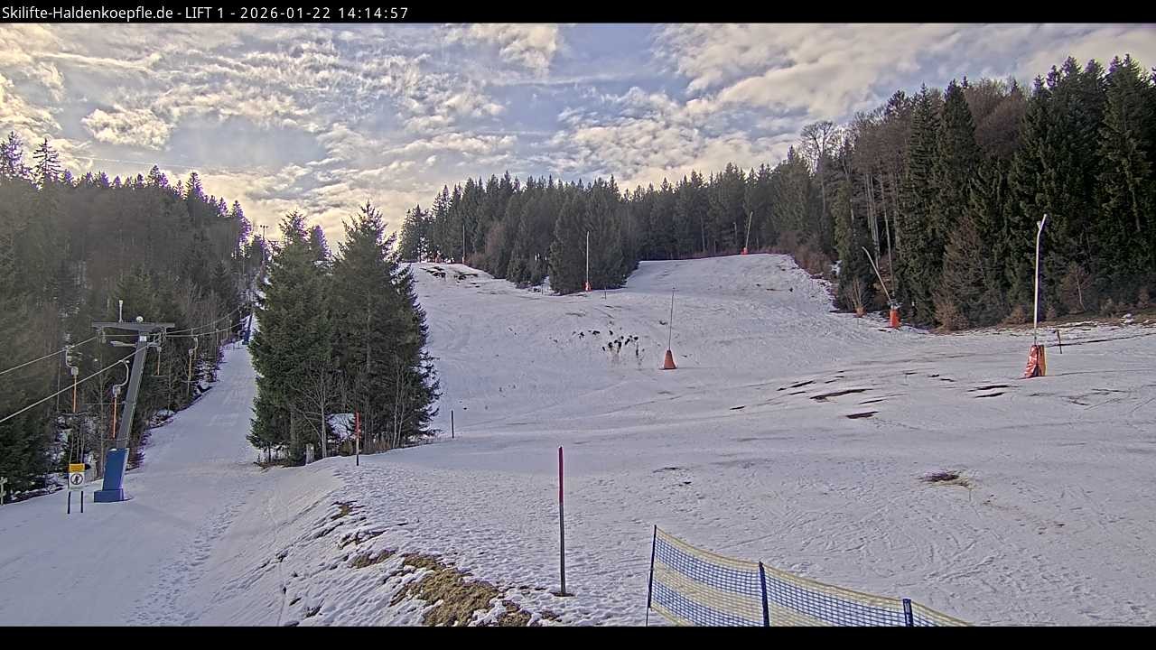 Archiv Foto Webcam Haldenköpfle - Blick auf Lift1