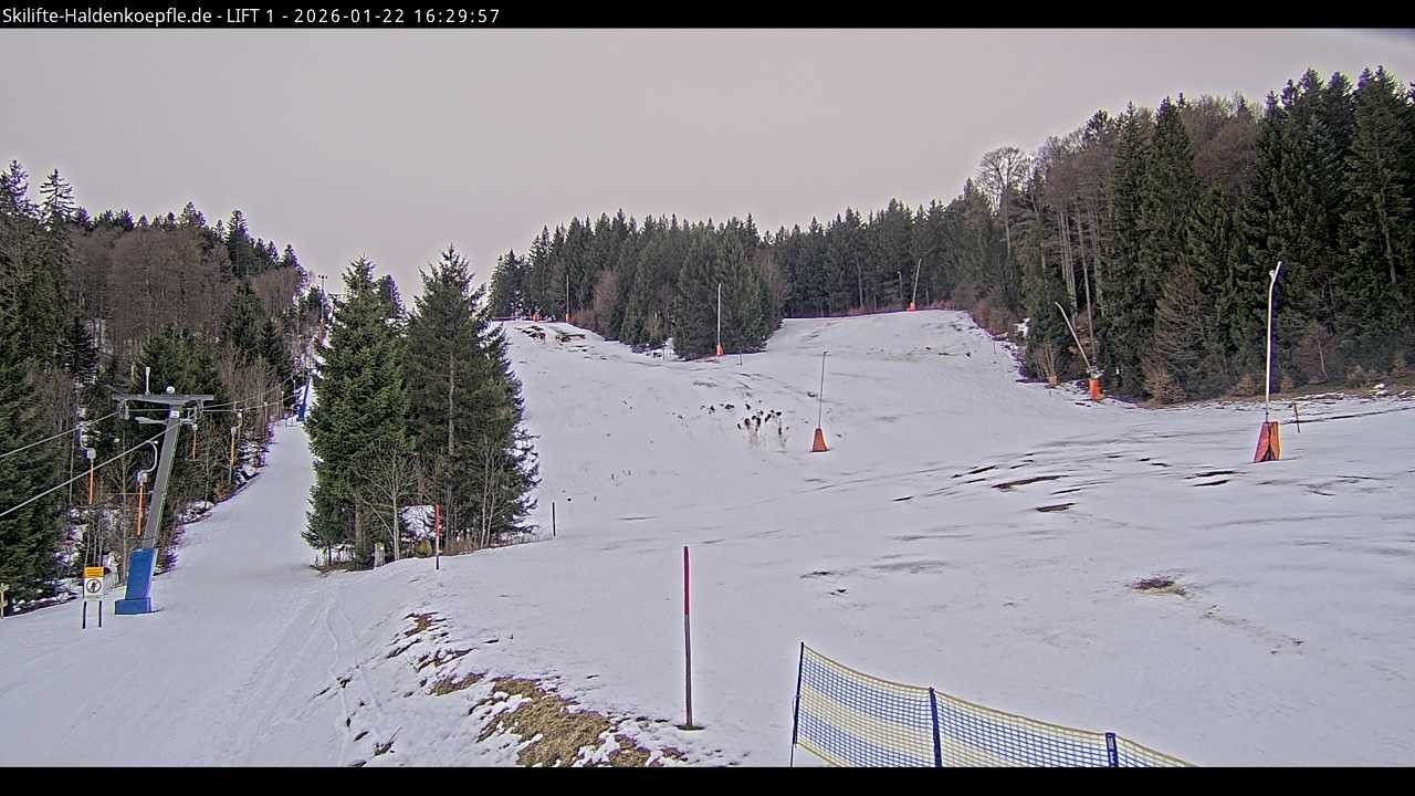 Archiv Foto Webcam Haldenköpfle - Blick auf Lift1