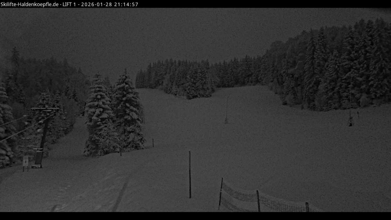 Archiv Foto Webcam Haldenköpfle - Blick auf Lift1