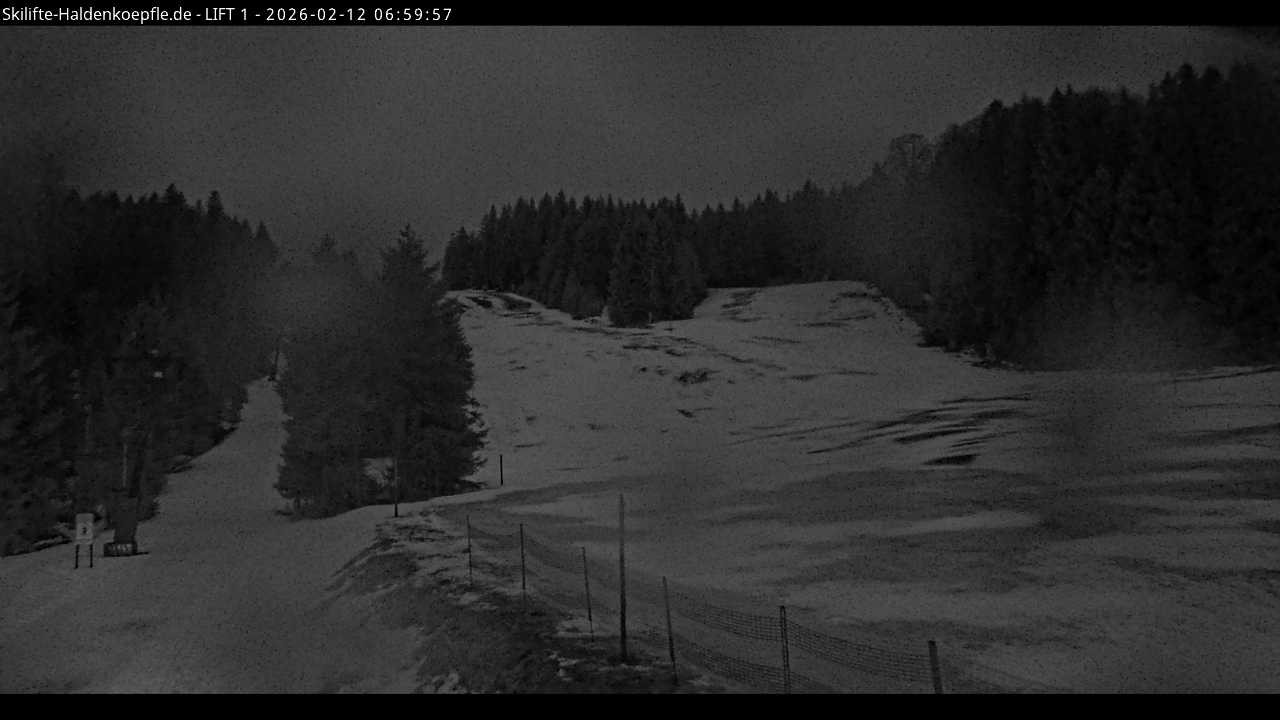 Archiv Foto Webcam Haldenköpfle - Blick auf Lift1