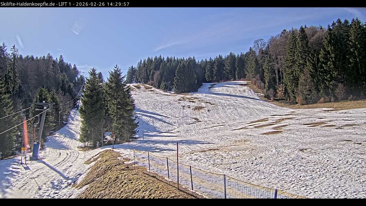 Archived image Webcam Haldenköpfle mountain - Lift 1