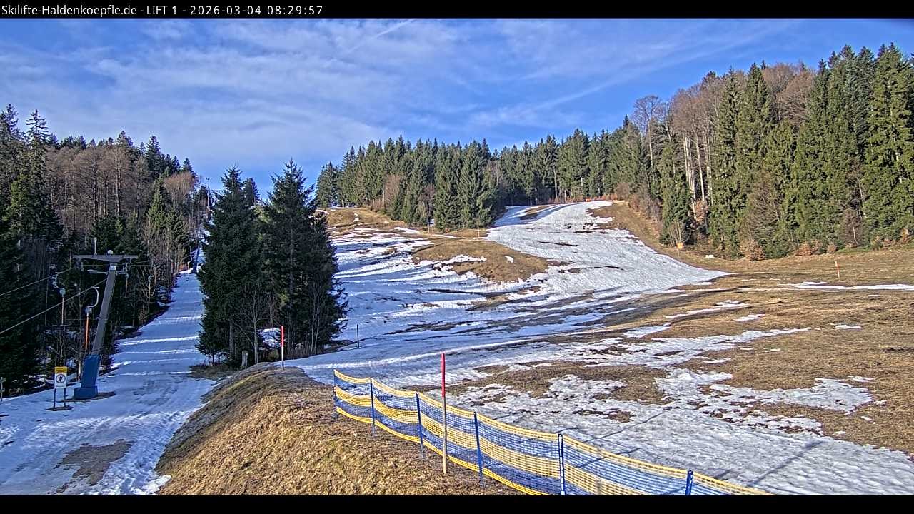 Archiv Foto Webcam Haldenköpfle - Blick auf Lift1