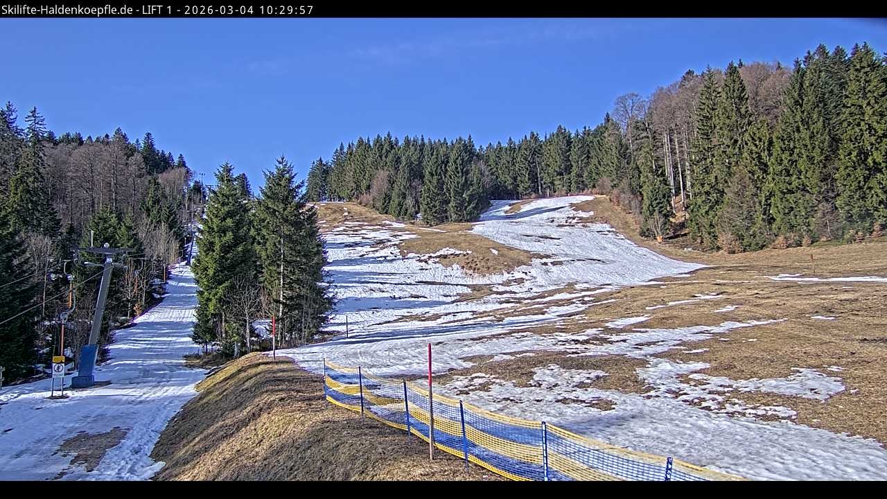 Archiv Foto Webcam Haldenköpfle - Blick auf Lift1