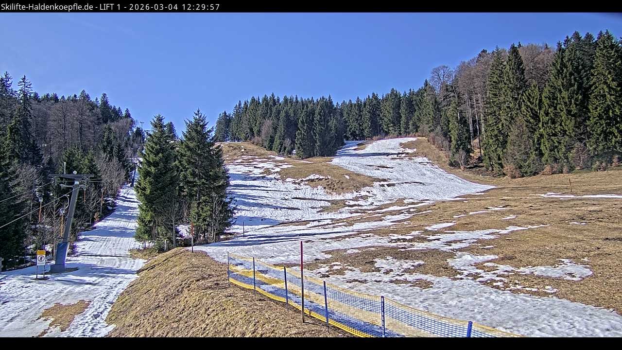 Archiv Foto Webcam Haldenköpfle - Blick auf Lift1