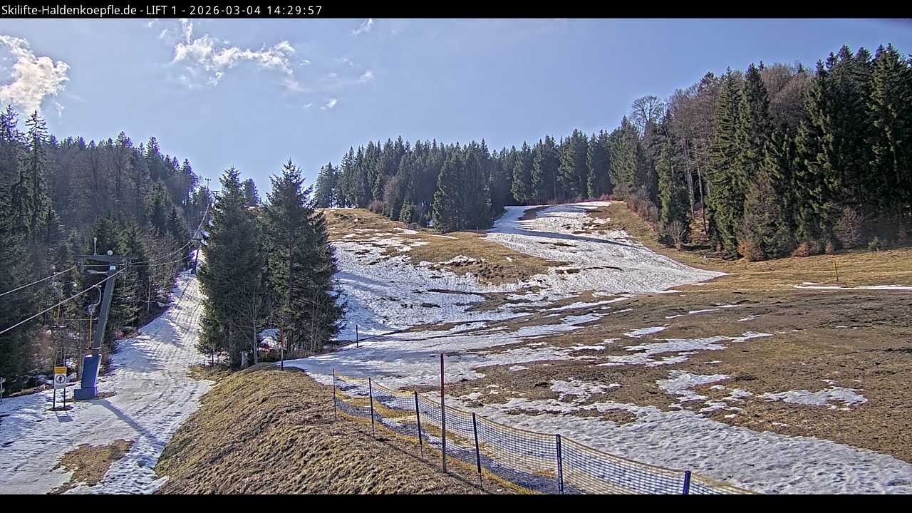 Archiv Foto Webcam Haldenköpfle - Blick auf Lift1