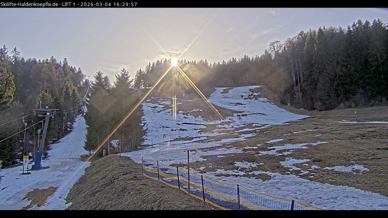 Archiv Foto Webcam Haldenköpfle - Blick auf Lift1