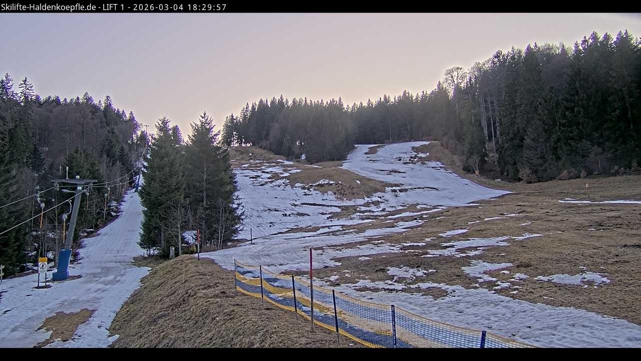 Archiv Foto Webcam Haldenköpfle - Blick auf Lift1