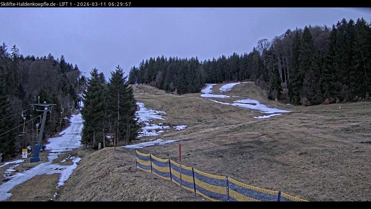 Archiv Foto Webcam Haldenköpfle - Blick auf Lift1