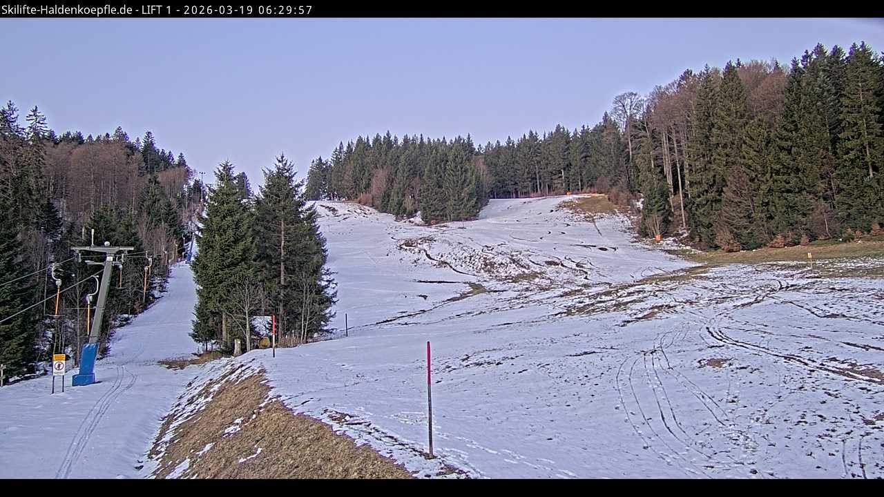 Archiv Foto Webcam Haldenköpfle - Blick auf Lift1
