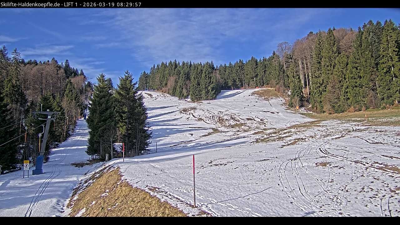 Archiv Foto Webcam Haldenköpfle - Blick auf Lift1
