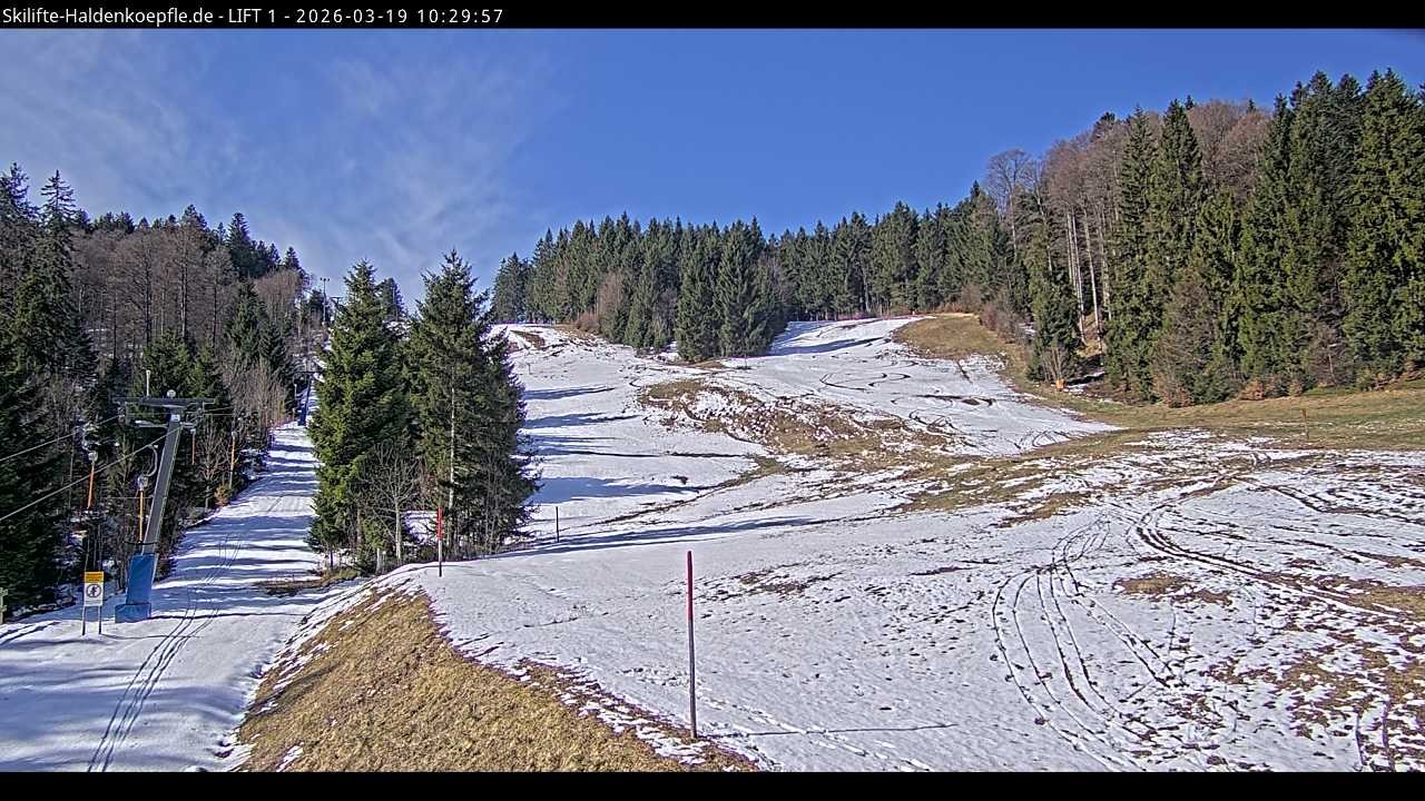 Archiv Foto Webcam Haldenköpfle - Blick auf Lift1