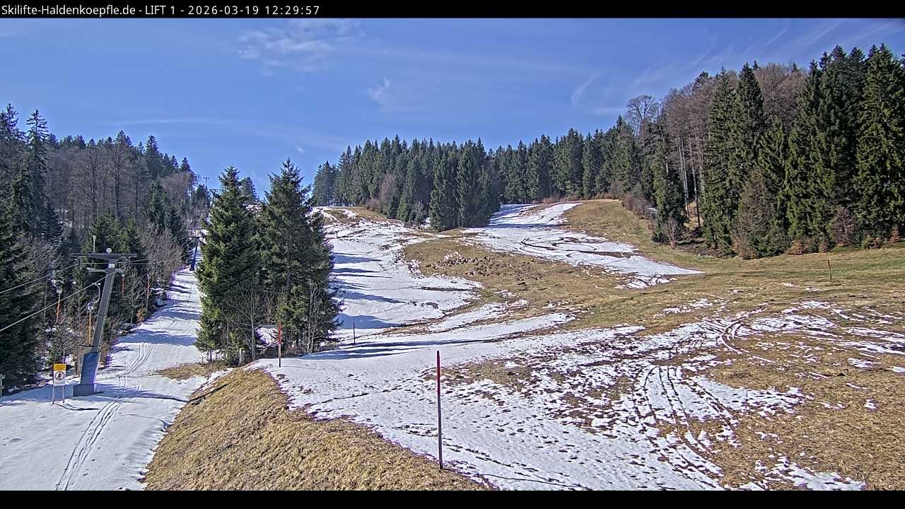 Archiv Foto Webcam Haldenköpfle - Blick auf Lift1