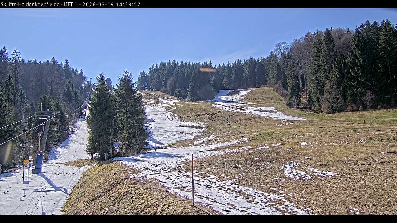 Archiv Foto Webcam Haldenköpfle - Blick auf Lift1