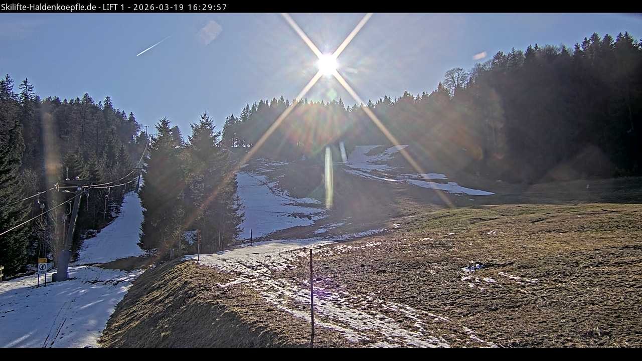 Archiv Foto Webcam Haldenköpfle - Blick auf Lift1
