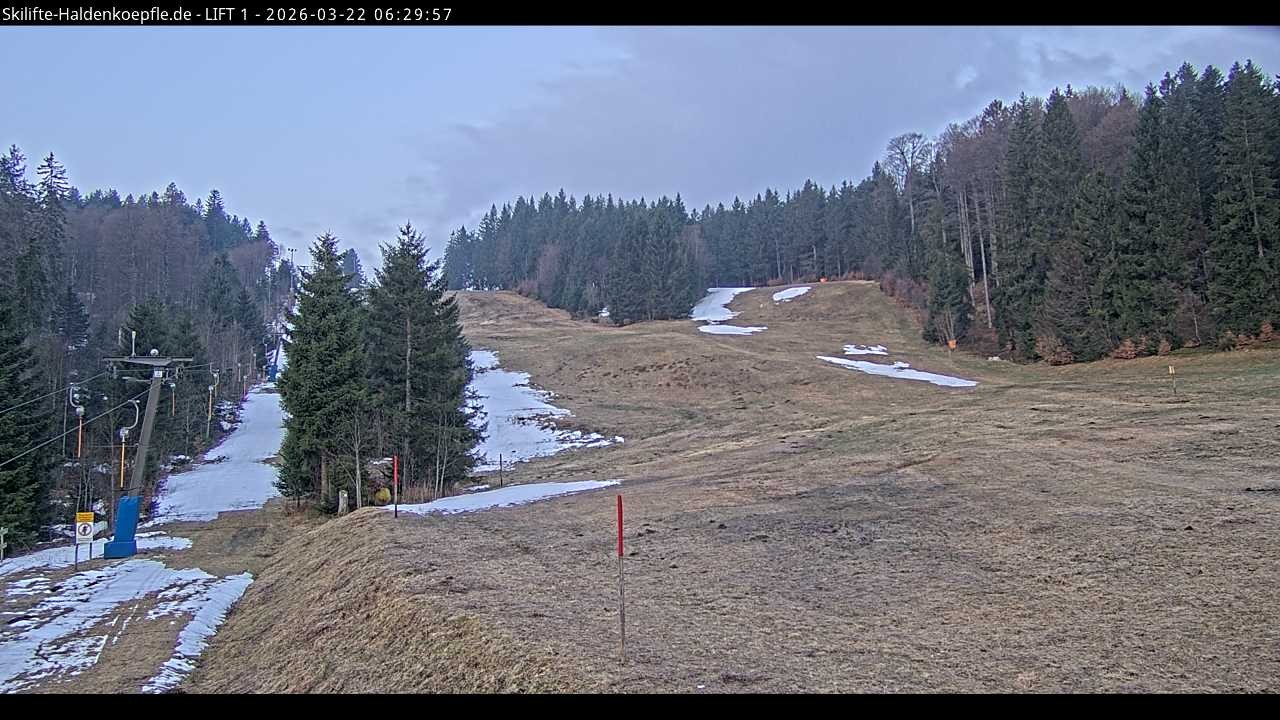 Archiv Foto Webcam Haldenköpfle - Blick auf Lift1