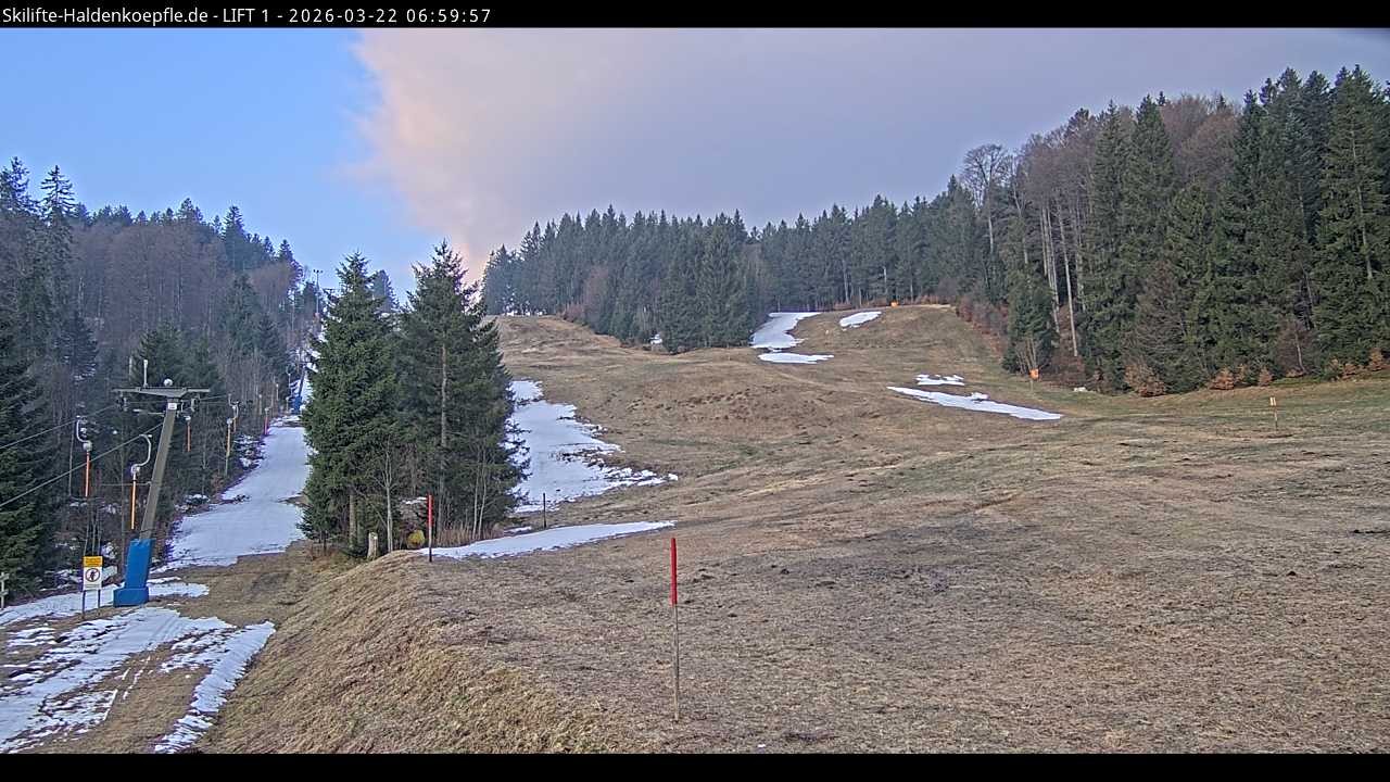 Archiv Foto Webcam Haldenköpfle - Blick auf Lift1